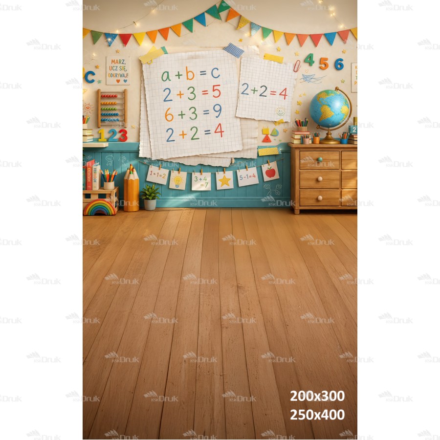 Tło fotograficzne „Kolorowa klasa – edukacyjna aranżacja dziecięca” | 4101